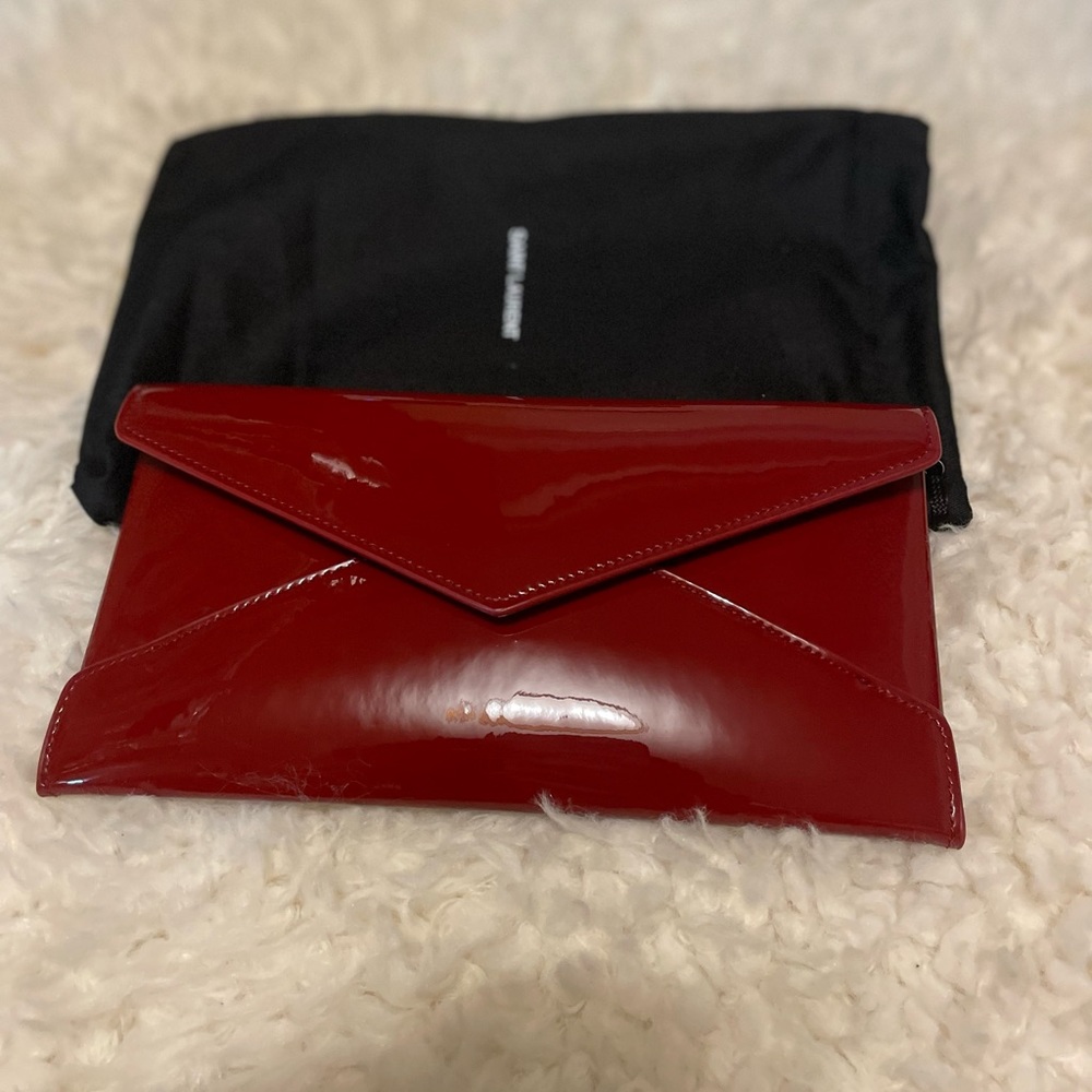 Red Patent Leather YSL Clutch